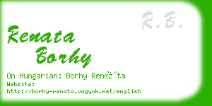 renata borhy business card